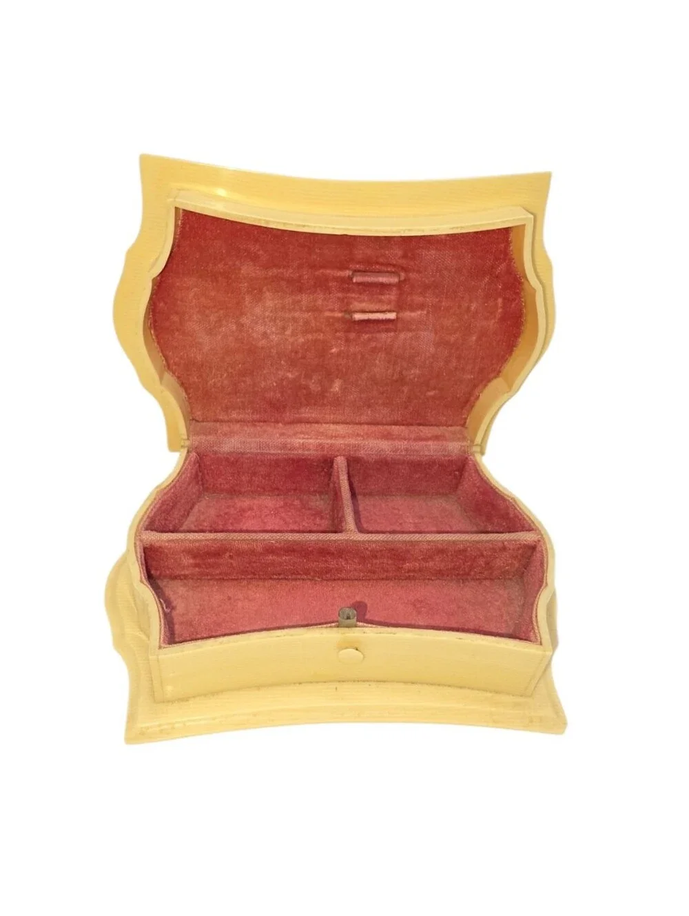 Vintage DuBarry Celluloid Velvet Lined Jewelry Trinket  Vanity Box Art Deco